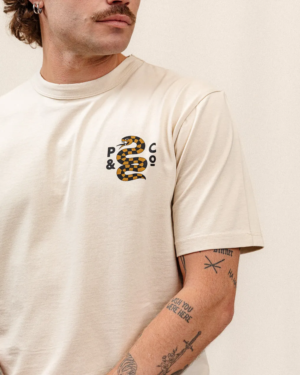 Til Next Time T-Shirt - Bone,Men Tops