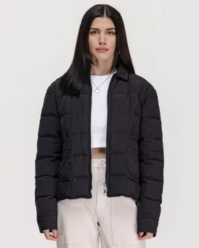 Time To Slow Quilted Jacket - Washed Black,Women Tops