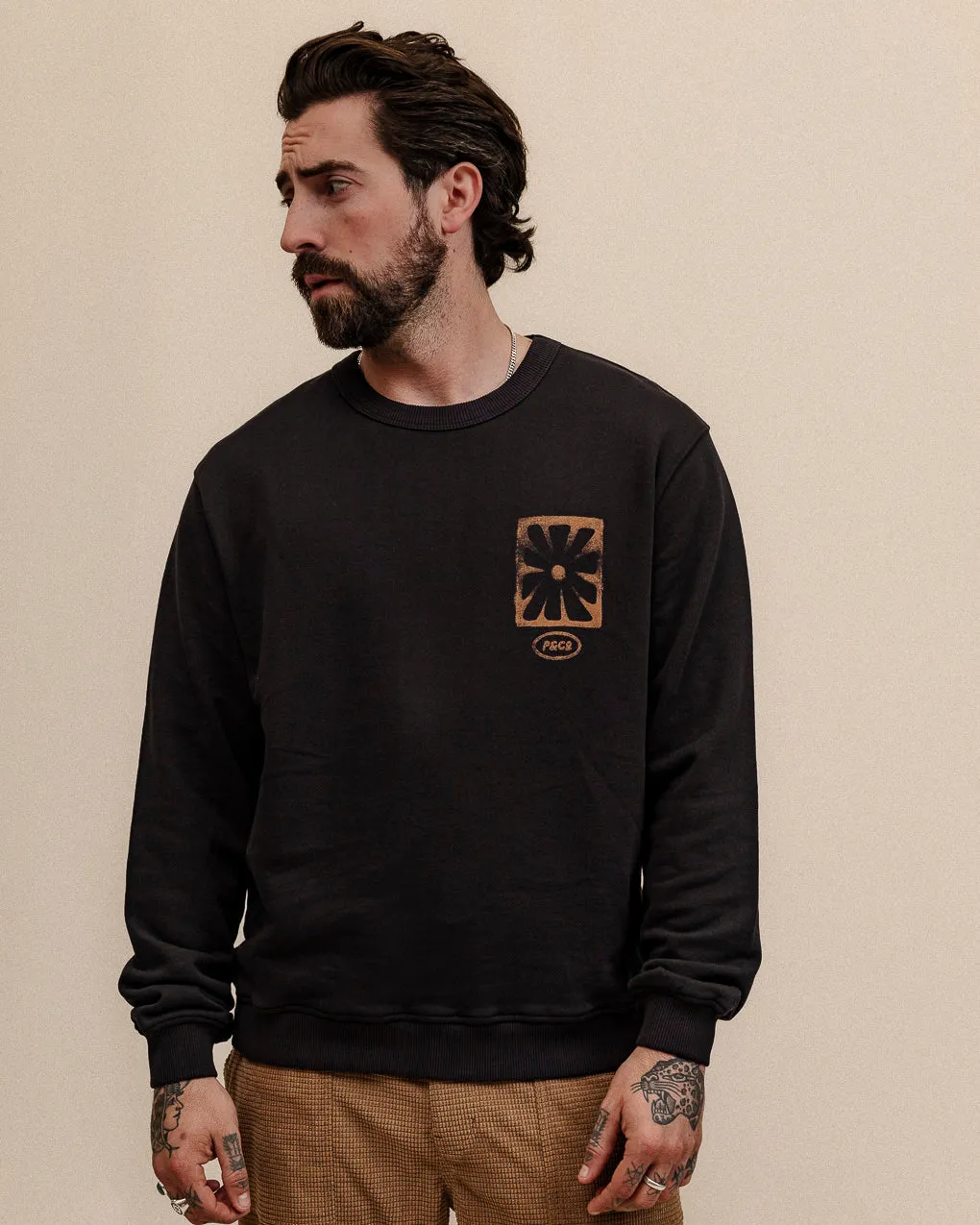 Time Will Tell Sweatshirt - Washed Black,Men Tops