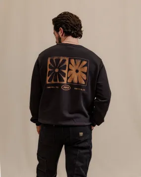 Time Will Tell Sweatshirt - Washed Black,Men Tops