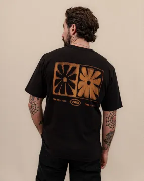 Time Will Tell T-Shirt - Washed Black,Men Tops