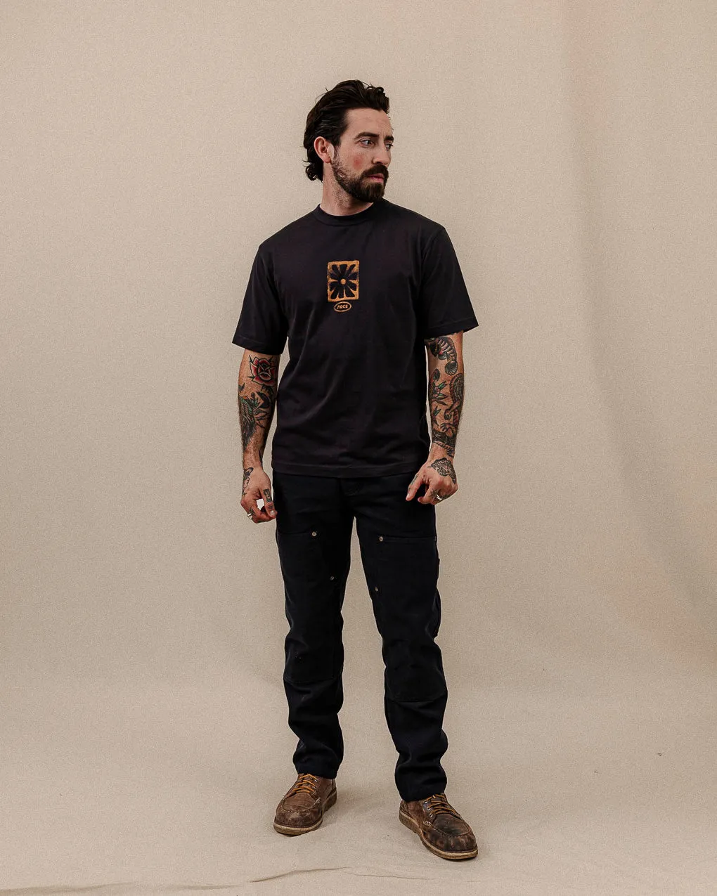 Time Will Tell T-Shirt - Washed Black,Men Tops