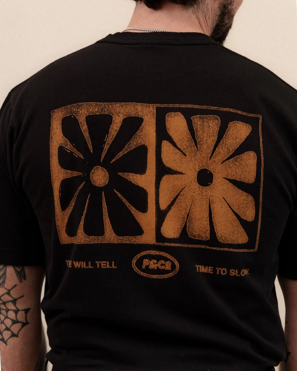 Time Will Tell T-Shirt - Washed Black,Men Tops