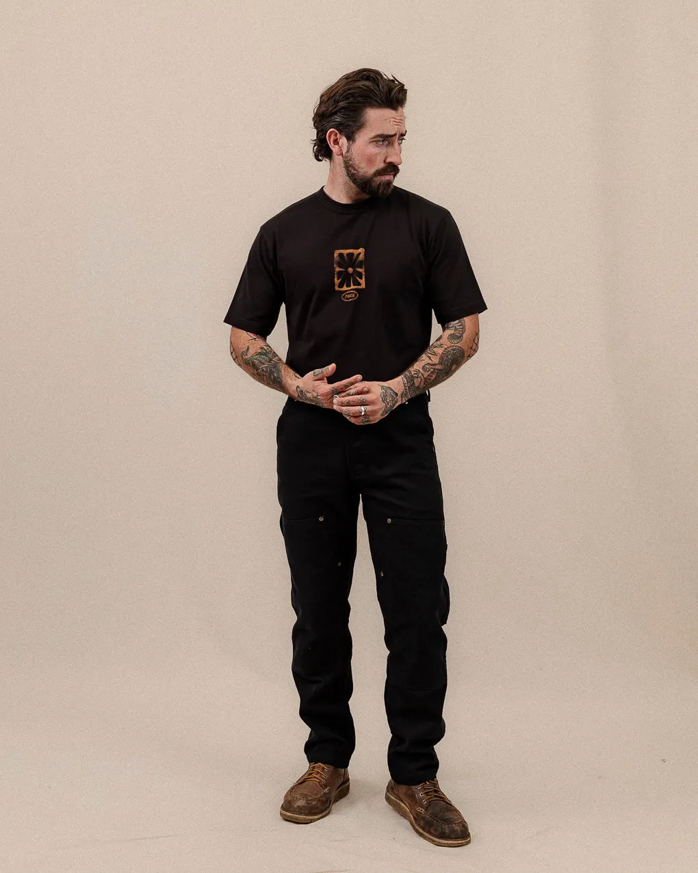 Time Will Tell T-Shirt - Washed Black,Men Tops