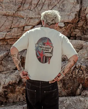 Two Shot Casino Boxy T-Shirt?- Bone,Men Tops