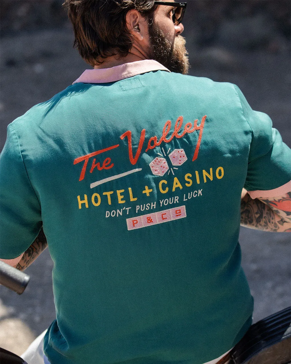 Valley Casino Bowling Shirt,Men Tops