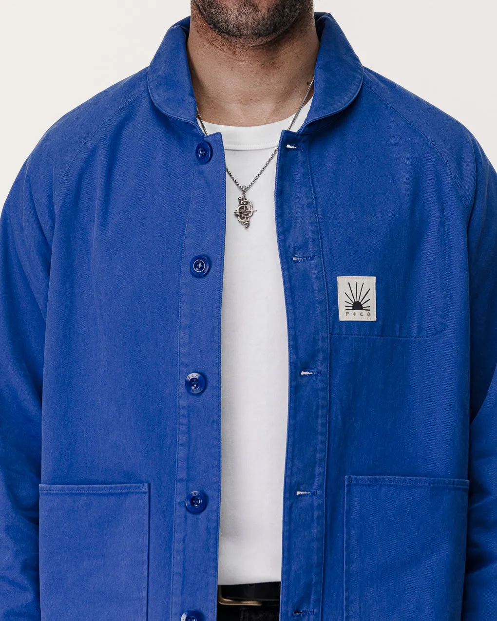 Vyse Chore Jacket - French Blue,Men Tops