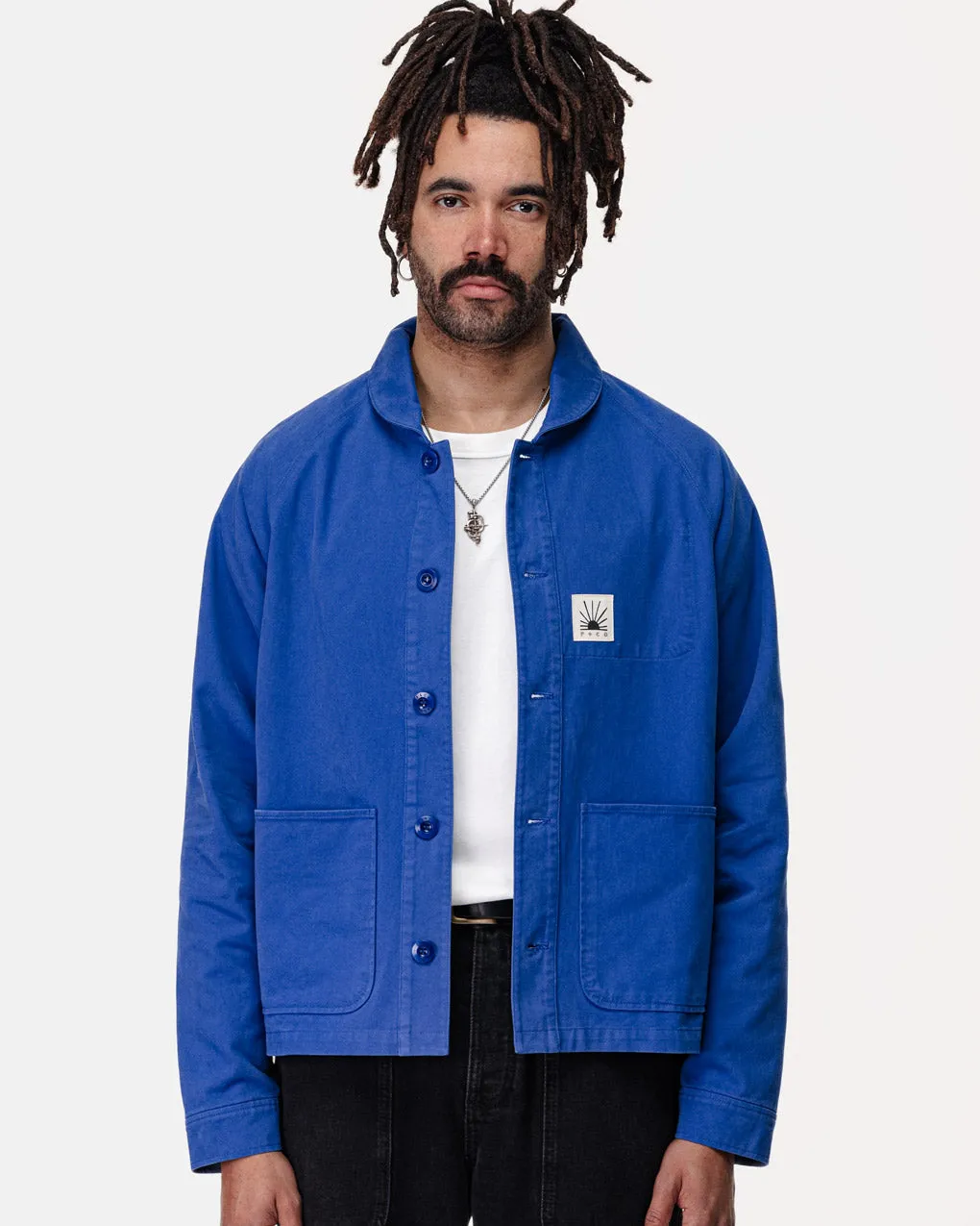 Vyse Chore Jacket - French Blue,Men Tops