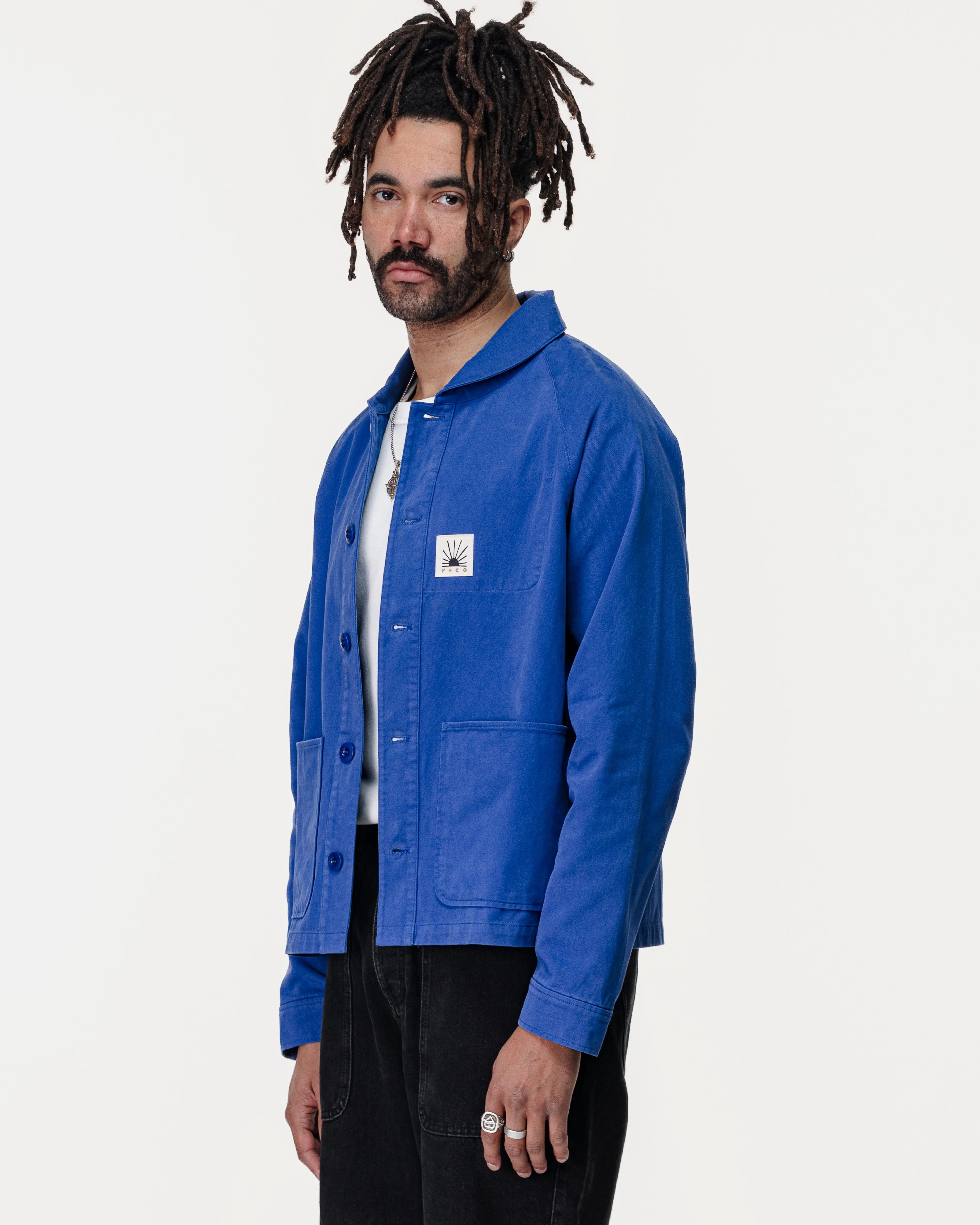 Vyse Chore Jacket - French Blue,Men Tops