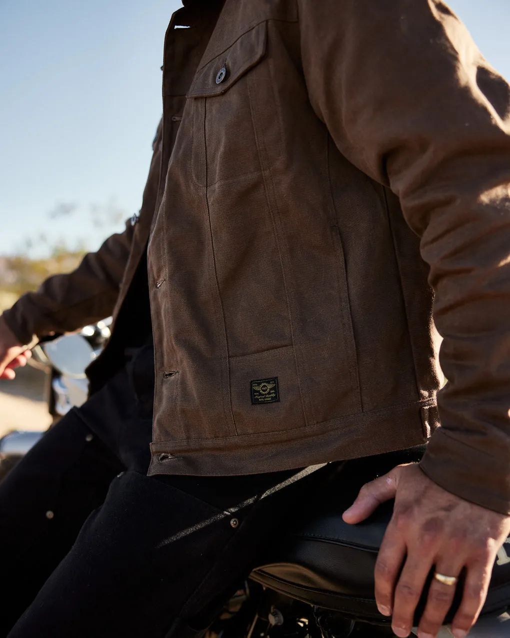 Wayfare Waxed Canvas Jacket - Caribou,Men Tops