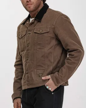 Wayfare Waxed Canvas Jacket - Caribou,Men Tops