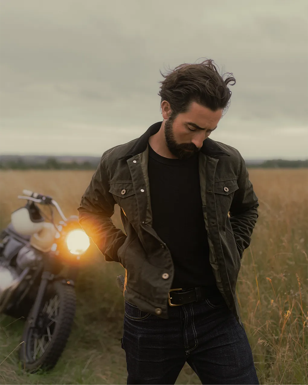 Wayfare Waxed Canvas Jacket - Olive,Men Tops