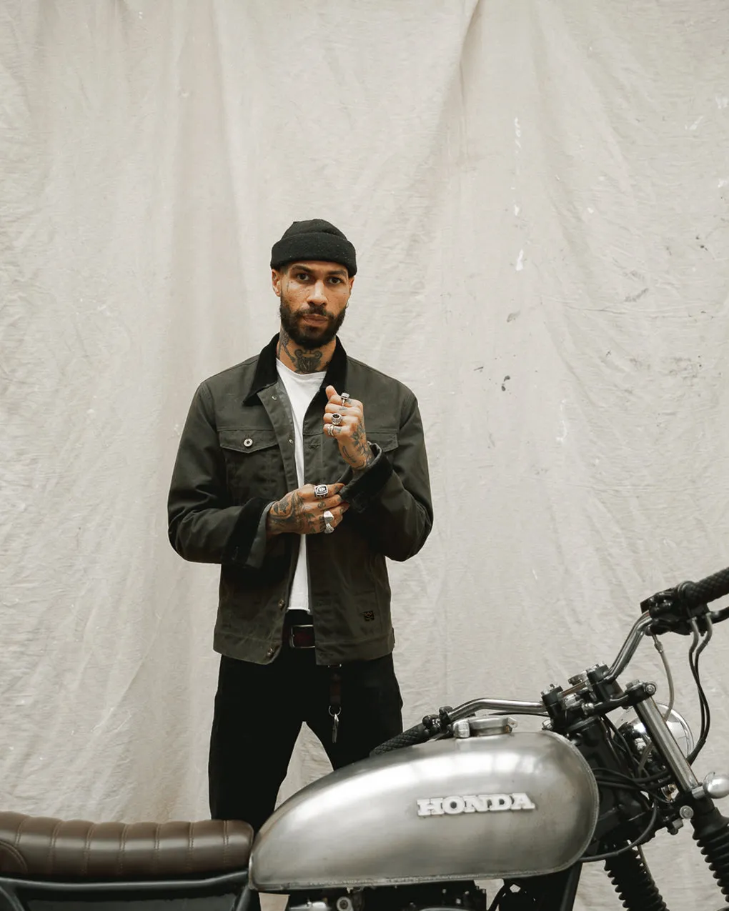 Wayfare Waxed Canvas Jacket - Olive,Men Tops