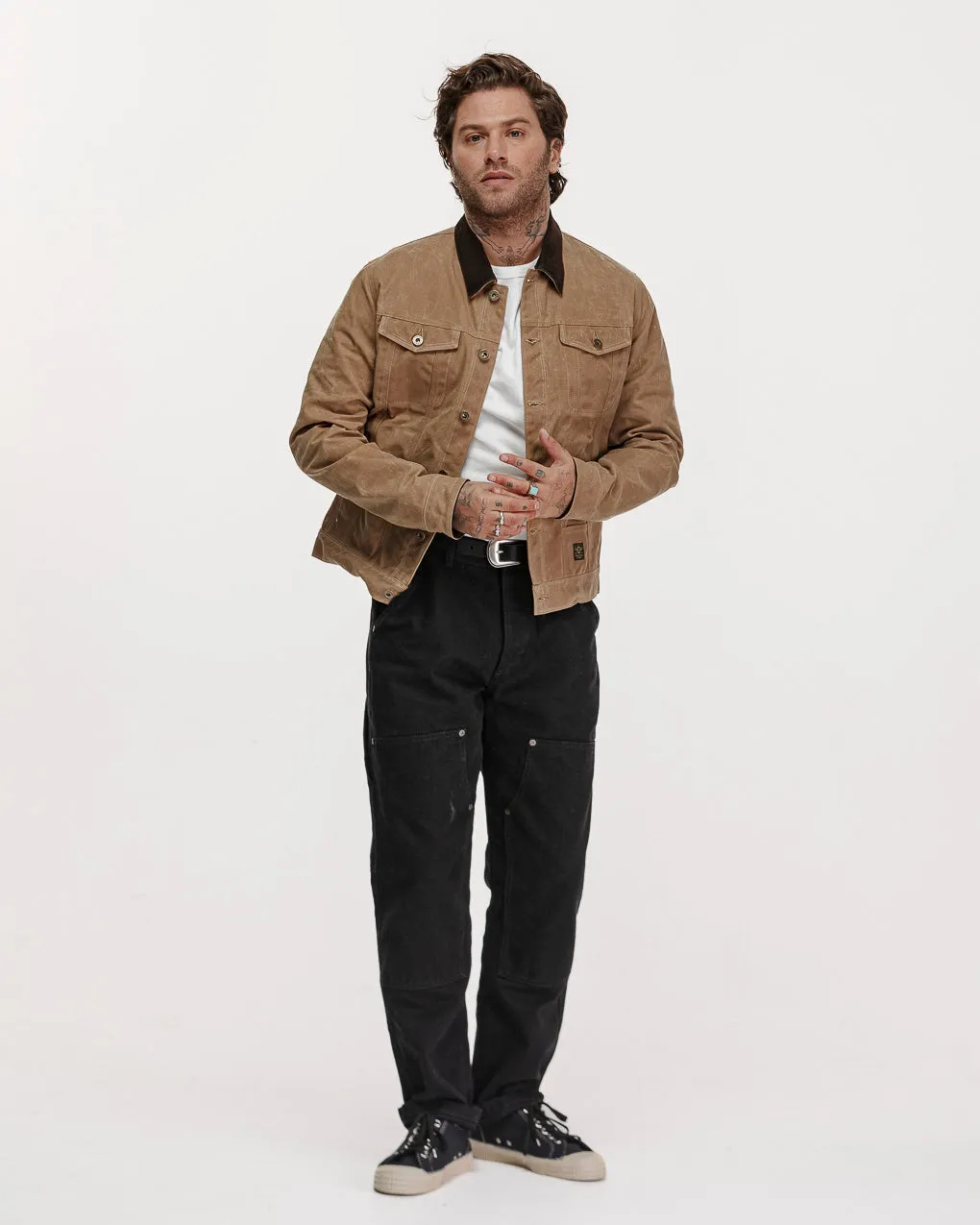 Wayfare Waxed Canvas Jacket - Tan,Men Tops