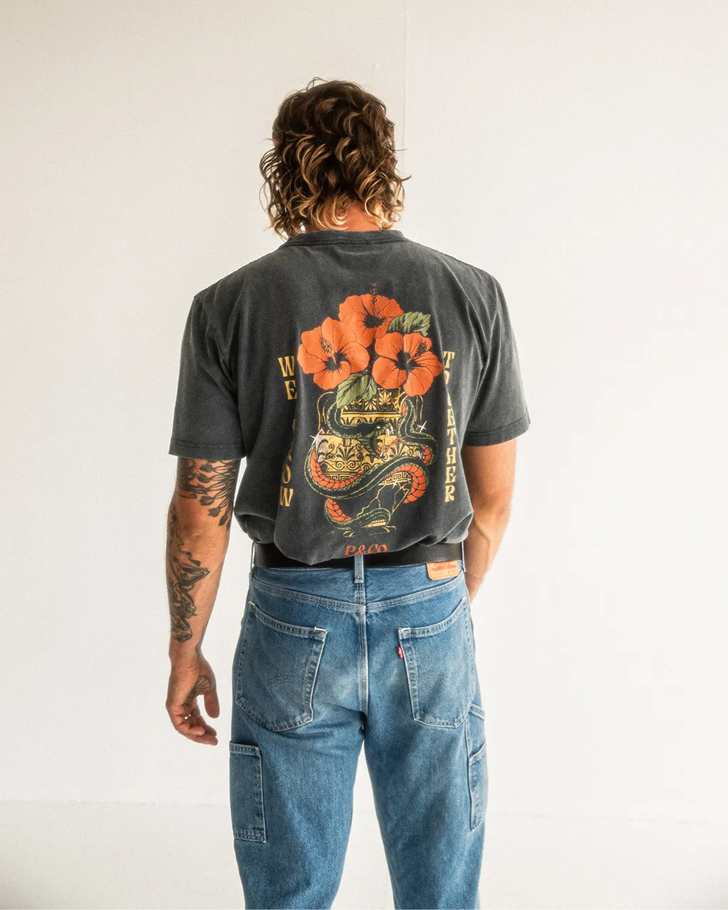 We Grow Together T-Shirt - Acid Wash,Men Tops