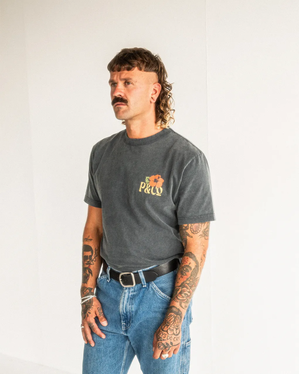We Grow Together T-Shirt - Acid Wash,Men Tops