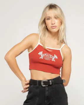 Western Wear Cami Top - Rust,Women Tops