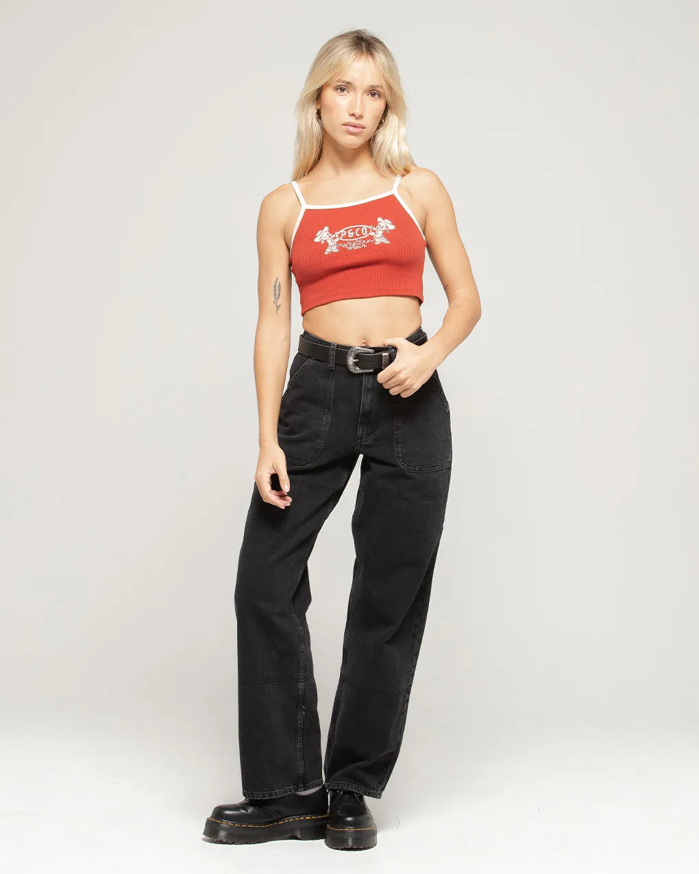 Western Wear Cami Top - Rust,Women Tops