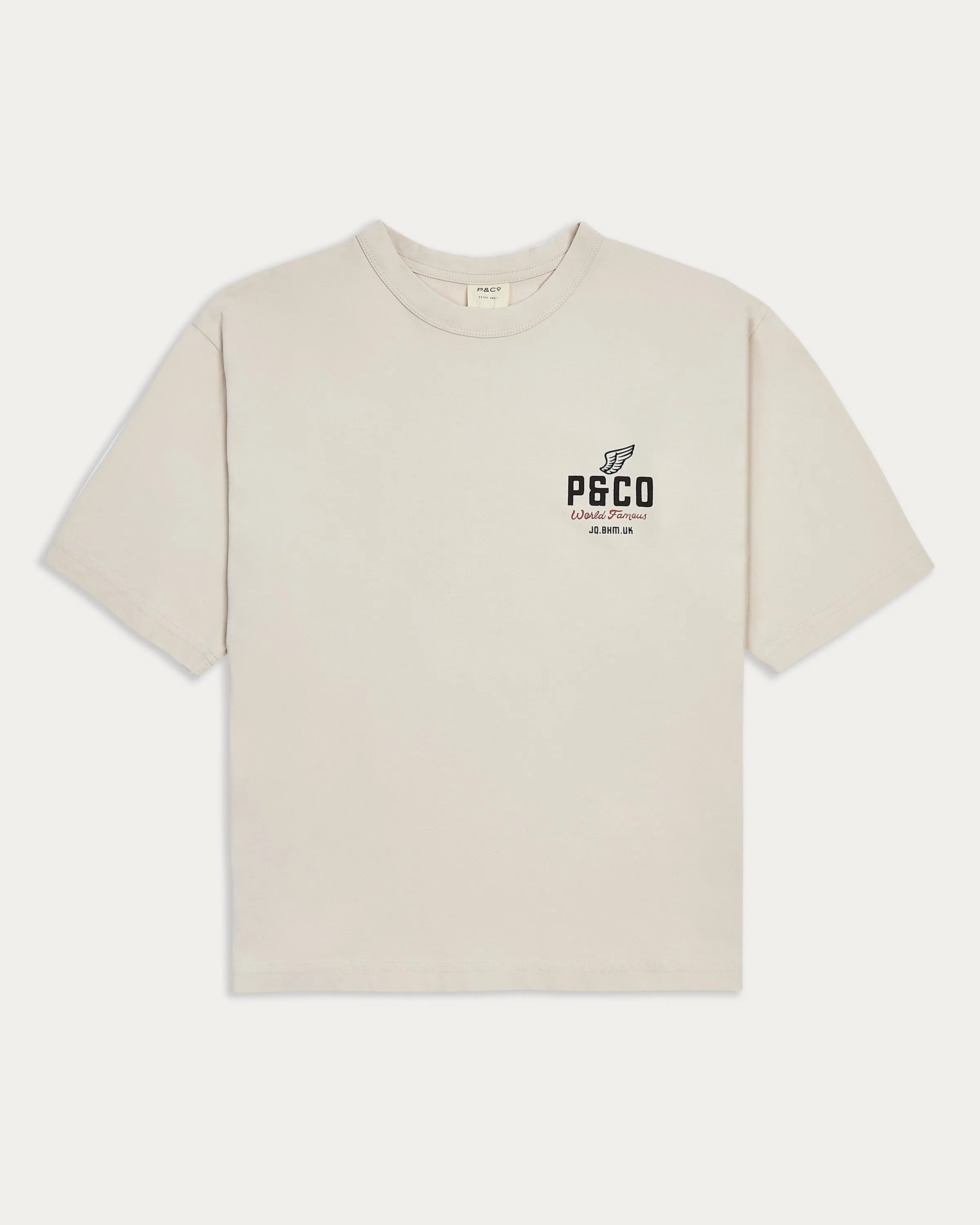 World Famous Boxy T-Shirt - Bone,Men Tops